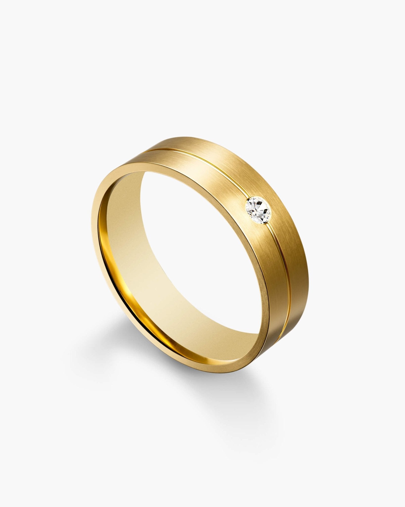 Single Stone Comfort Fit Band 7mm